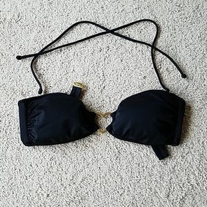 Victoria's Secret Black Bandeau Bikini Top